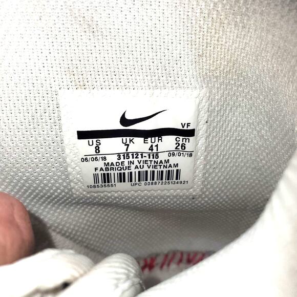 Nike Air Force 1 High Tops White Size 8 - Classic Style & Supreme Comfort! - Picture 7 of 8